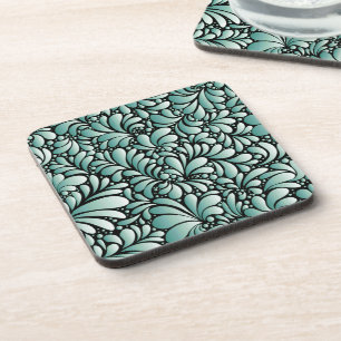 Porta-copo Padrão de Fleur Desejável em Verde Minúsculo