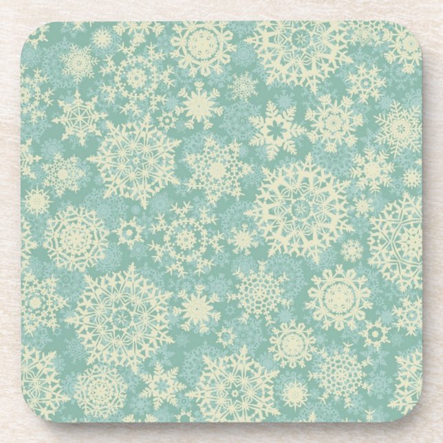 Porta-copo Padrão de flocos de neve (Frente)