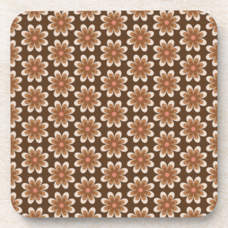 Porta-copo Padrão De Flor Floral Da Vintage Castanha E Branca