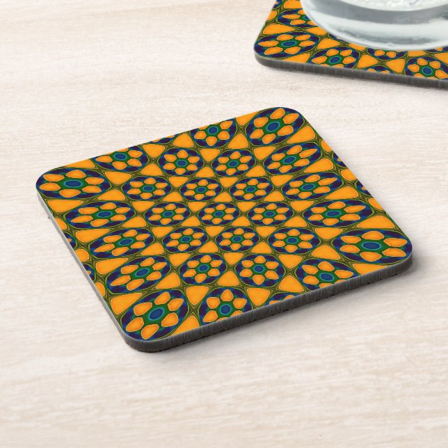 Porta-copo Padrão de Flores de Abstrato exclusivo (Left Side)