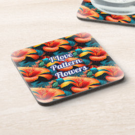 Porta-copo Padrão de Flores Rosa Salmão