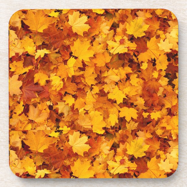 Porta-copo Padrão de Folha de Maple (Frente)