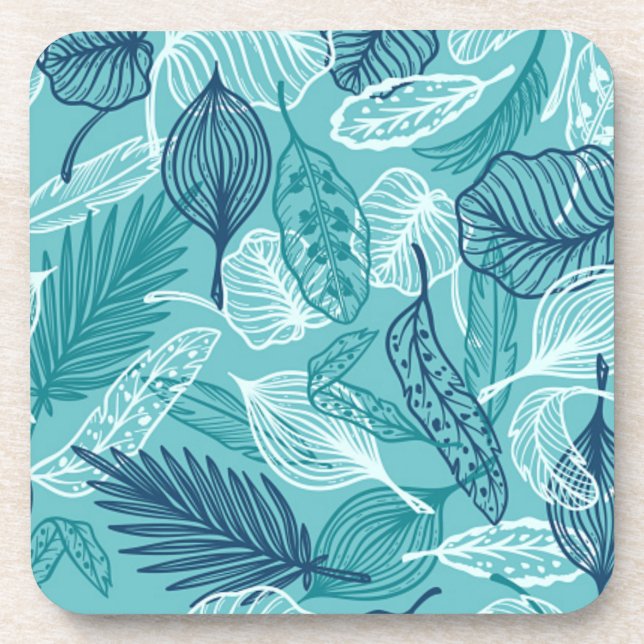 Porta-copo Padrão de folhas (Frente)