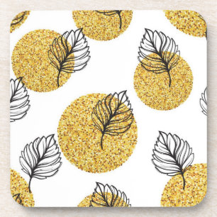Porta-copo Padrão de folhas