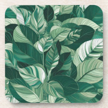 Padrão de Folhas Verdes Modernas