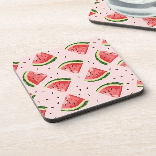 Porta-copo Padrão de Fruta de melancia de aquarela (Left Side)
