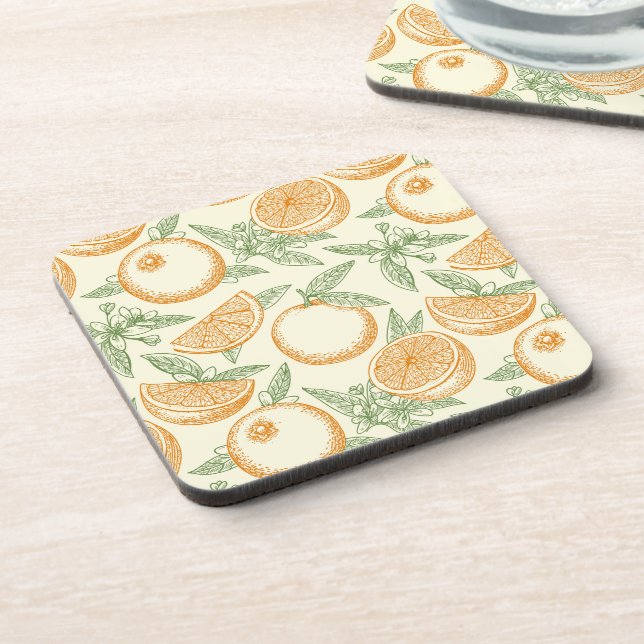 Porta-copo Padrão de Fruta Laranja Clássica (Left Side)