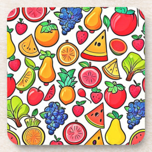 Porta-copo Padrão de Fruta vibrante