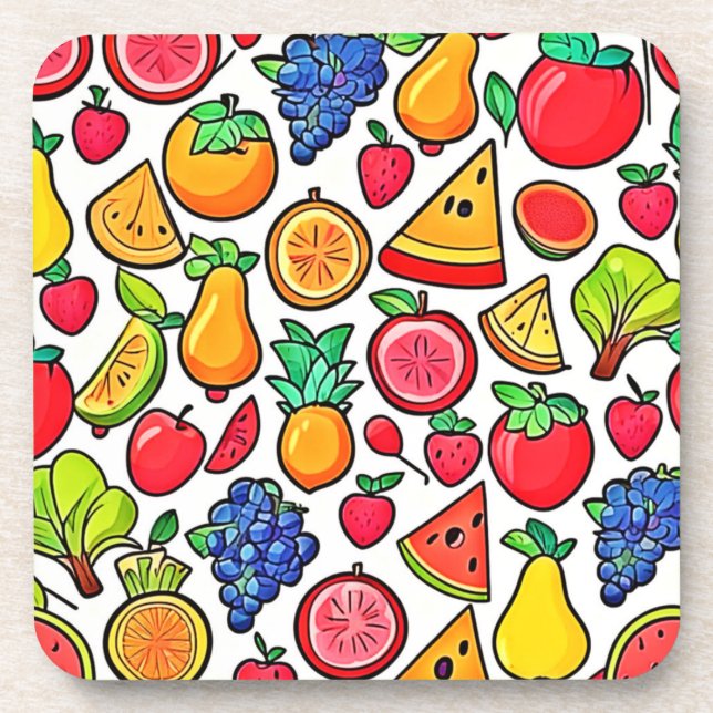Porta-copo Padrão de Fruta vibrante (Frente)