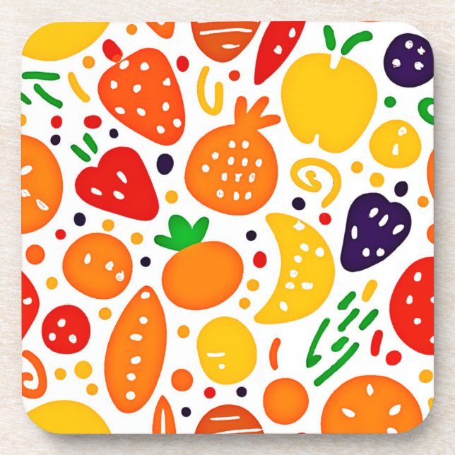 Porta-copo Padrão de Fruta vibrante (Frente)