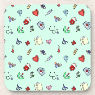 Porta-copo Padrão de Ícone Médico Bonito