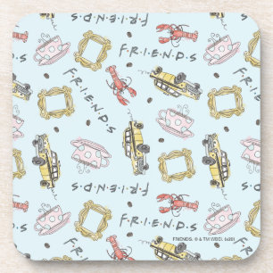 Porta-copo Padrão de Ícones de Aquarela FRIENDS™