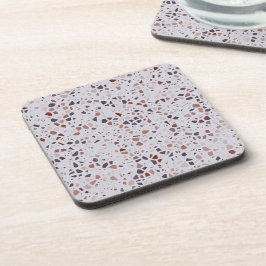 Porta-copo Padrão de Impressão de Terrazzo Rosa Moderno