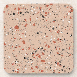 Porta-copo Padrão de Impressão de Terrazzo Rosa Moderno