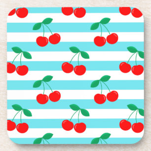 Porta-copo Padrão de Listras de Cereja – Presente e Decoração