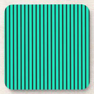 Porta-copo Padrão de listras verticais em azul-verde