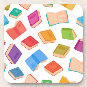 Porta-copo Padrão de livro