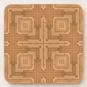 Porta-copo Padrão de madeira elegante