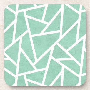 Porta-copo Padrão de mosaico branco e verde da Casa da Moeda