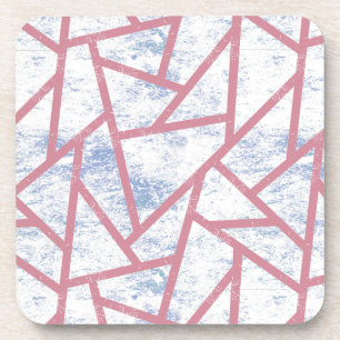 Porta-copo Padrão de mosaico rosa e azul