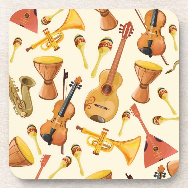 Porta-copo Padrão de música (Frente)