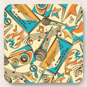 Porta-copo Padrão de música