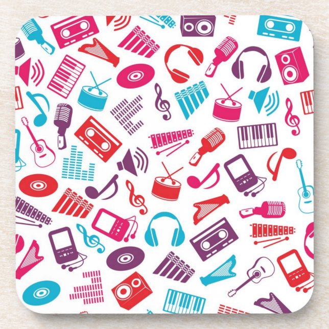 Porta-copo Padrão de música (Frente)