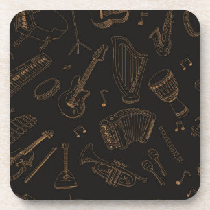 Porta-copo Padrão de música
