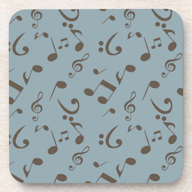 Porta-copo Padrão de notas de música (Frente)