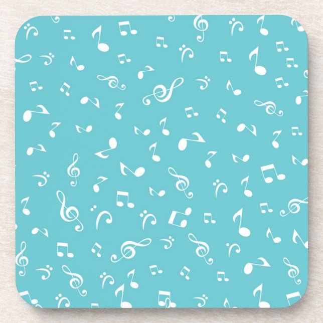 Porta-copo padrão de notas musicais (Frente)
