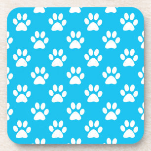 Porta-copo Padrão de patas brancas e azuis