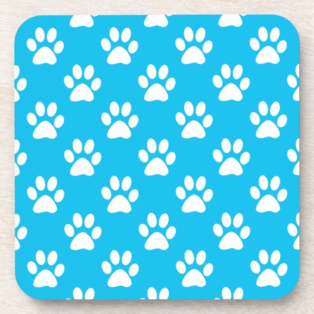 Porta-copo Padrão de patas brancas e azuis (Frente)