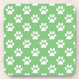 Porta-copo Padrão de patas brancas e verdes