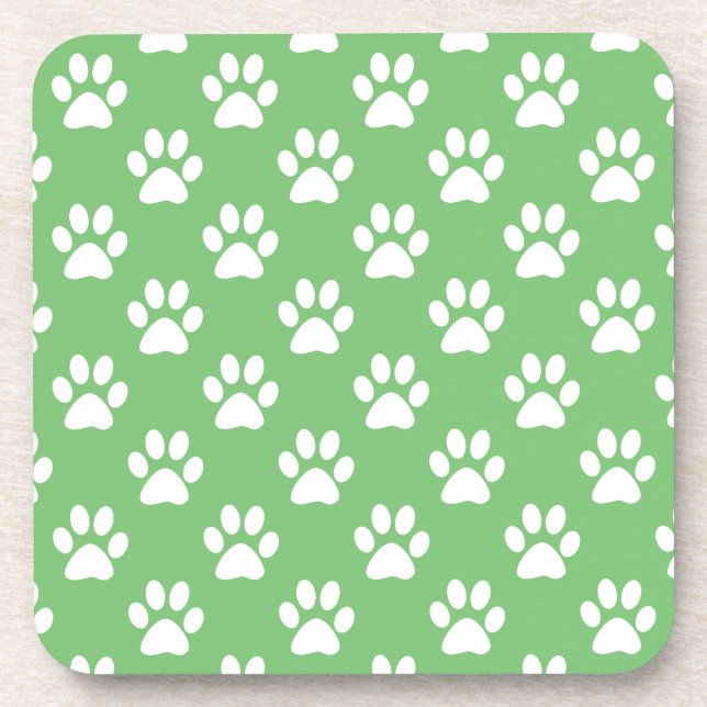 Porta-copo Padrão de patas verdes e brancas (Frente)
