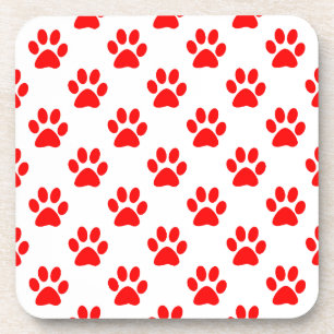 Porta-copo Padrão de patas vermelhas