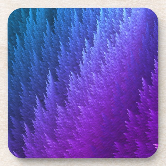 Porta-copo Padrão de Pena Tye Dye Azul Roxo (Frente)