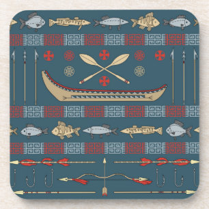 Porta-copo Padrão De Pesca Étnica