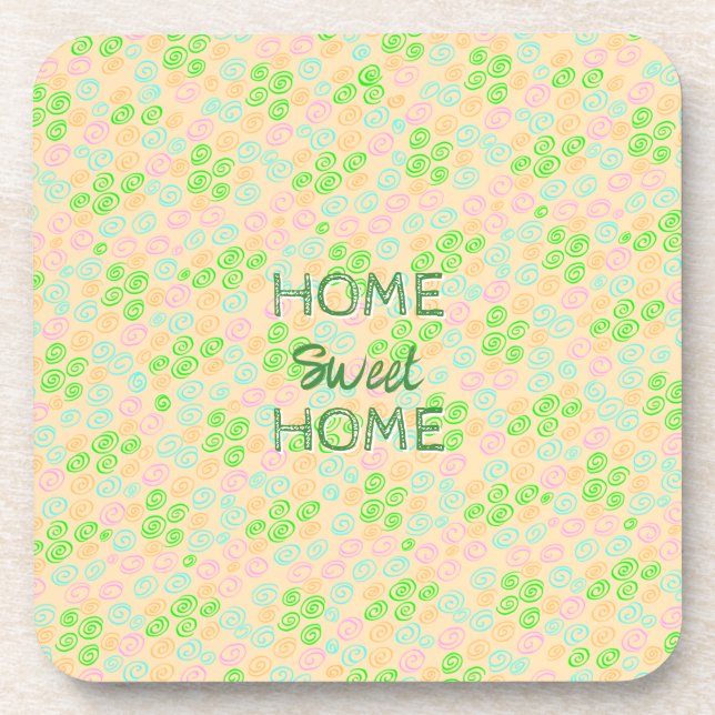 Porta-copo Padrão de redemoinho em tons terrosos (Frente)