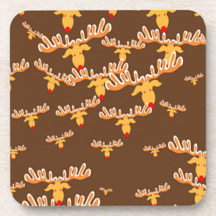 Porta-copo Padrão de renas de Natal