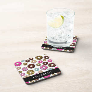 Porta-copo Padrão De Rosquinhas, Rosquinhas Coloridas, Seu No