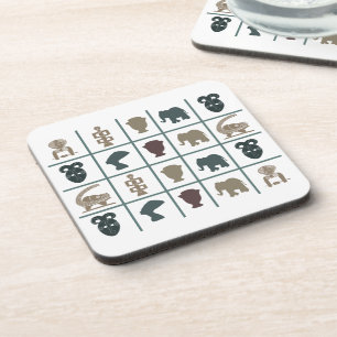 Porta-copo padrão de símbolos coloridos africanos