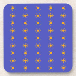 Porta-copo Padrão de sol amarelo