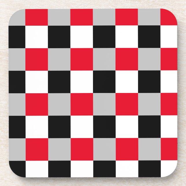 Porta-copo Padrão de tabuleiro de xadrez editável (Frente)
