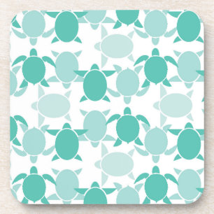 Porta-copo Padrão de Tartaruga Teal