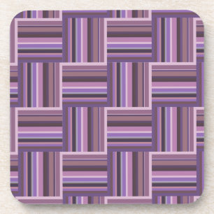 Porta-copo Padrão de tecelagem de faixas de Mauve