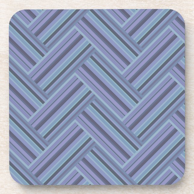 Porta-copo Padrão de tecelagem dupla de cinzas azuis (Frente)
