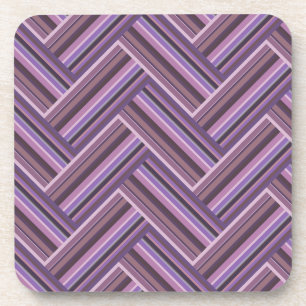 Porta-copo Padrão de tecelagem dupla de faixas de Mauve