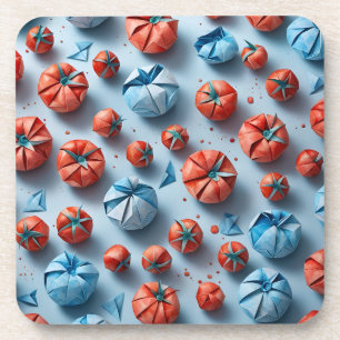Porta-copo Padrão de Tomates Origami