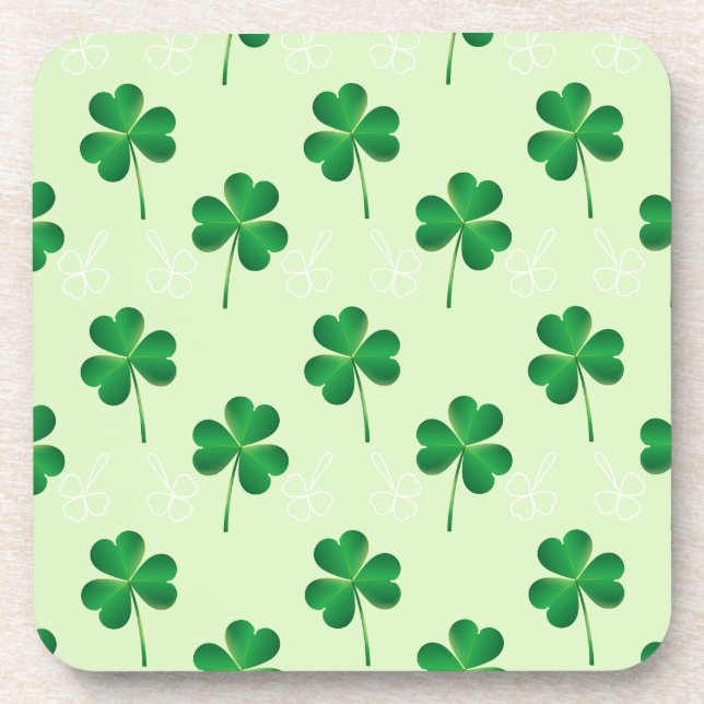 Porta-copo padrão de trevo de três folhas (Frente)