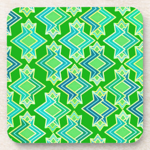 Porta-copo Padrão de Wallpaper Art Deco, Jade Green